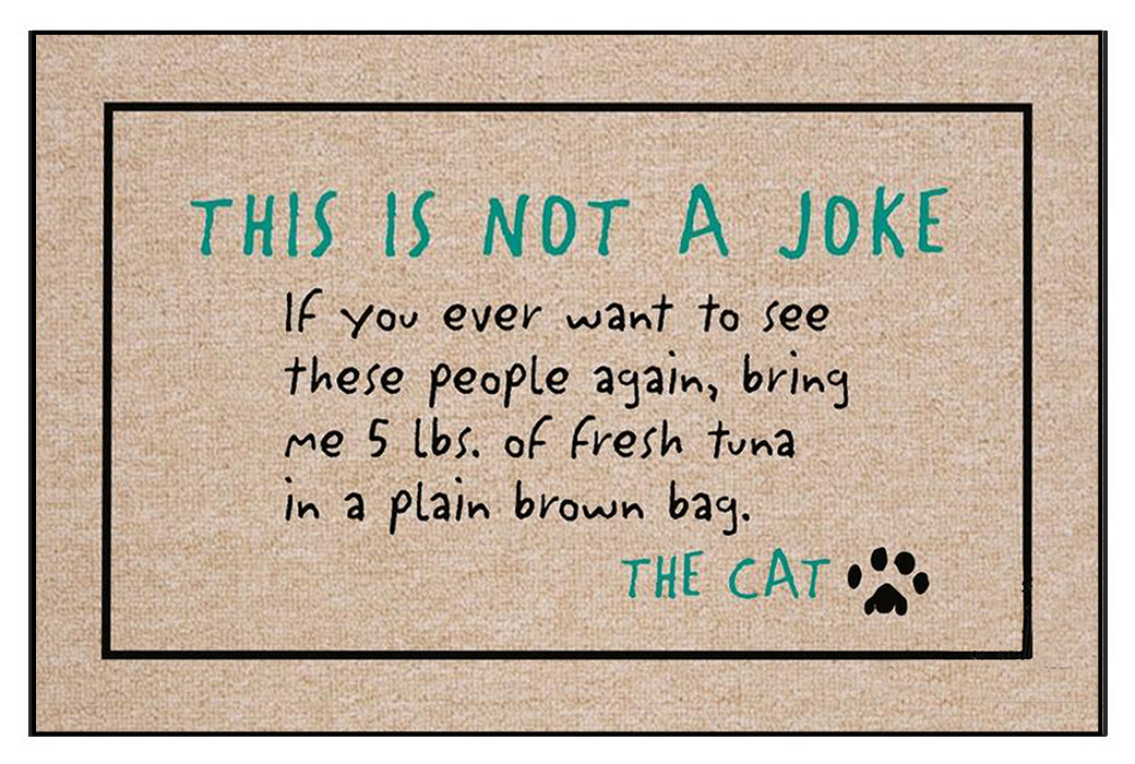 This is not a joke - The Cat  doormat