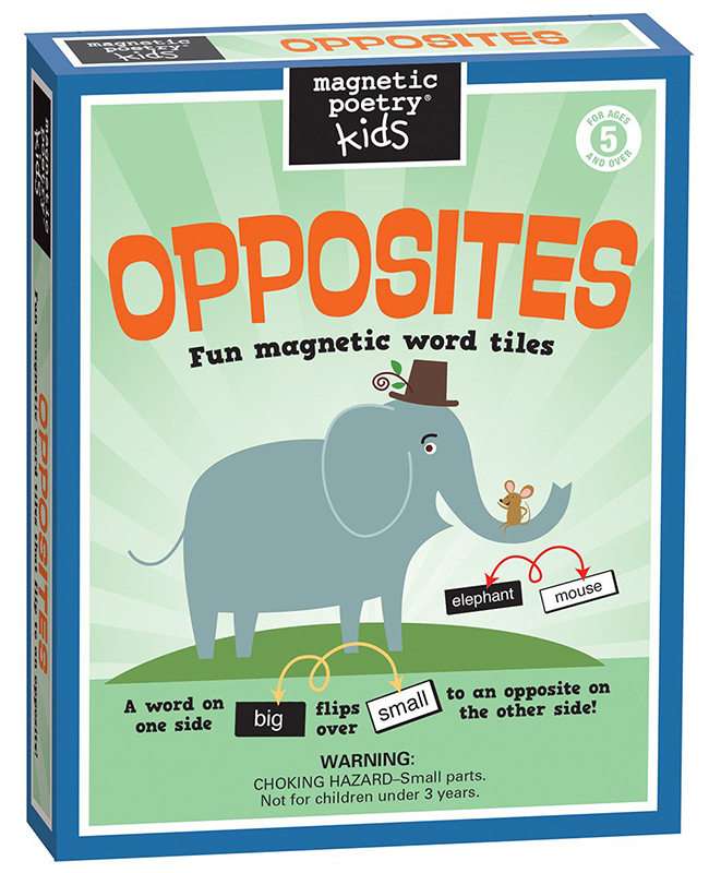 Opposites magnetic poetry kit