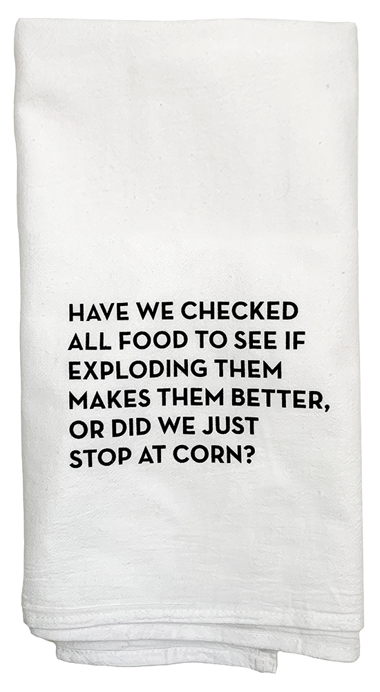 popcorn tea towel