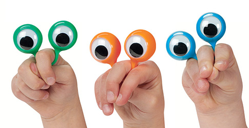 finger eye puppets
